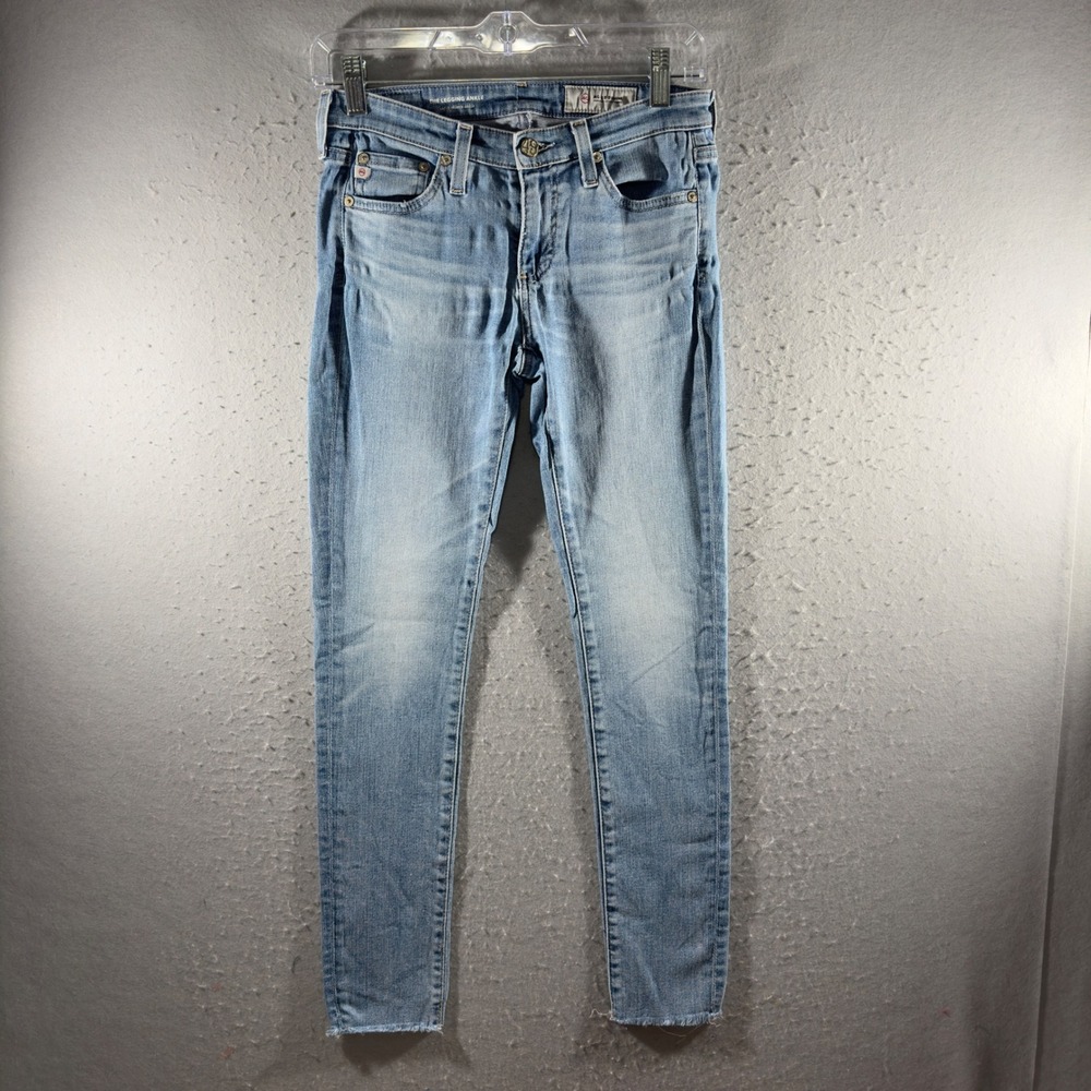 3297 | AG The Legging Ankle Super Skinny Raw Hem Jeans Light Wash Women 24